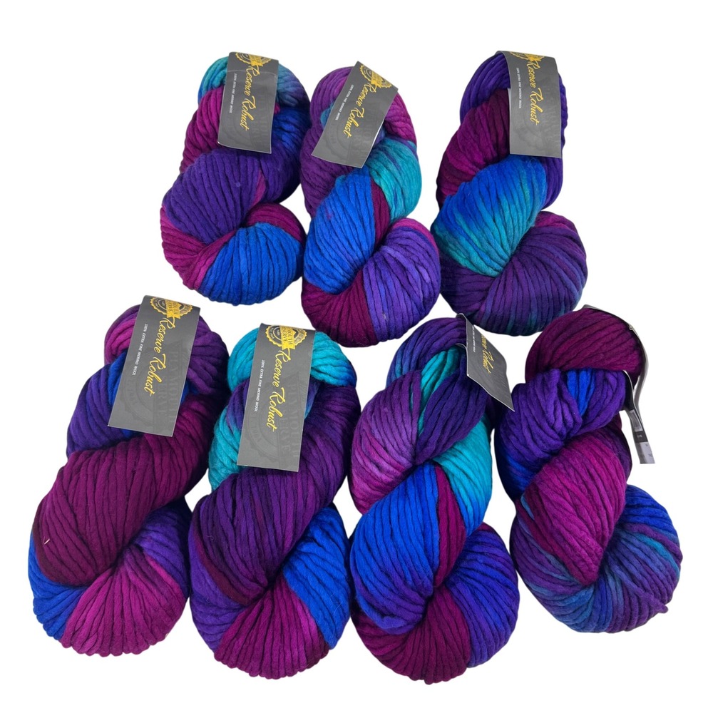 Plymouth Yarn Reserve Robust Wild Iris 100% Extra Fine Merino Wool Yarn 7 Skeins